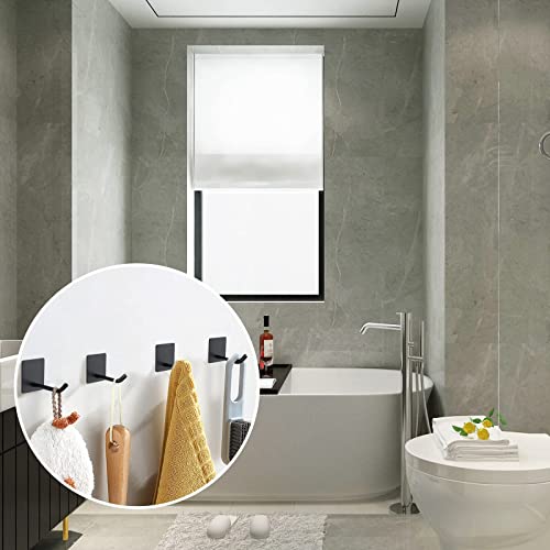 Heavy Duty Adhesive Hooks - Long Stainless Steel Towel Holder