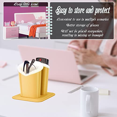 bvya Double Eye Glass Holder Stand with Plush Lining - Candy Color