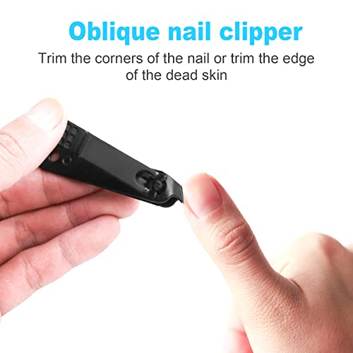 DUCOO 4-Piece Stainless Steel Nail Clipper Set with Nail File and Cutter