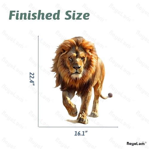 RoyoLam Walking Lion Wall Decal - Removable Jungle Animal Nursery Decor