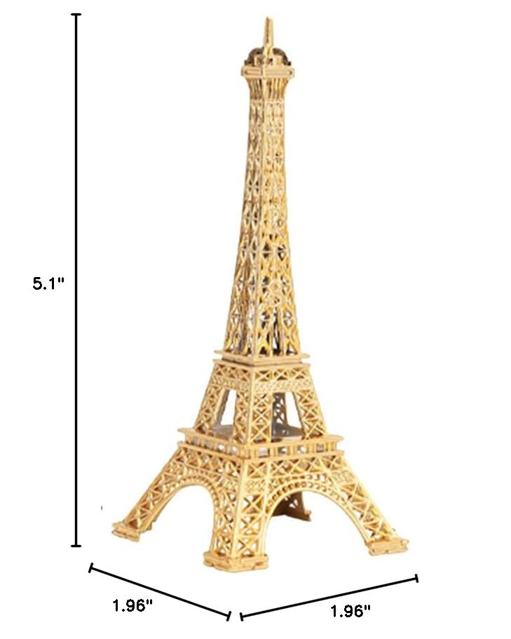 Eiffel Tower Replica Model - 13cm Gold Metal Statue for Home Decor