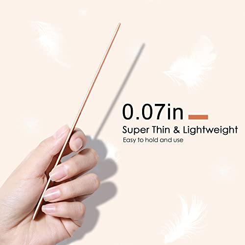 CANVALITE 180 Grit Large Emory Nail Files 12PCS - Thin Natural Nail Care Tools