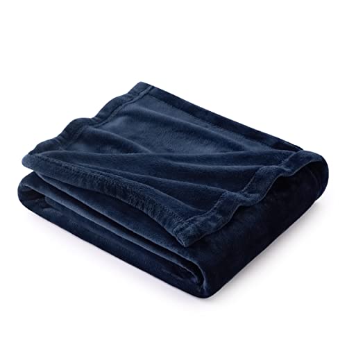 Bedsure GentleSoft Navy Blue Throw Blanket - 50x60 Inches Cozy Fleece
