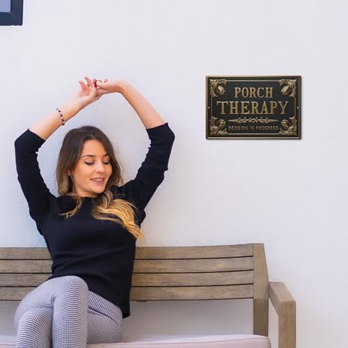 Porch Therapy Session In Progress Tin Sign - 8x12 Outdoor Decor