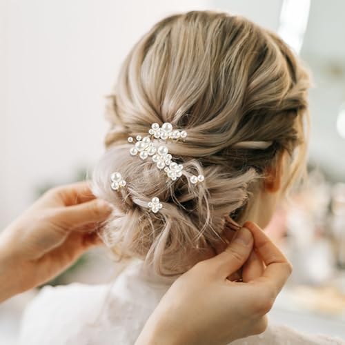 9Pcs Pearl Wedding Hairpins Artificial Pearl Bridal Hair Pins Set