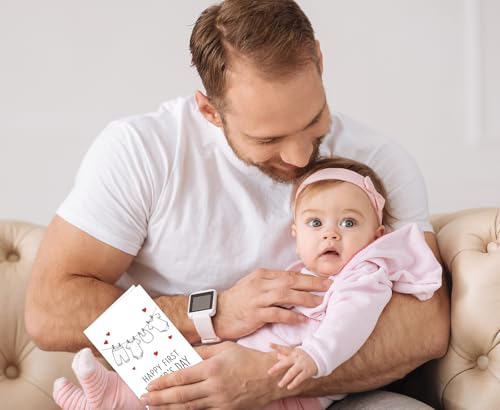 First Father's Day Card for New Dad with Envelope - Cute Design