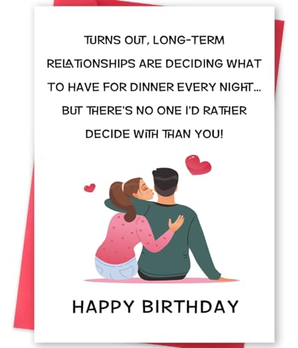 Missonemi Romantic Birthday Card for Husband Wife Boyfriend Girlfriend