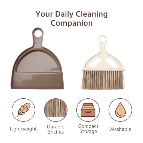 Compact Mini Broom and Dustpan Set for Small Space Cleaning
