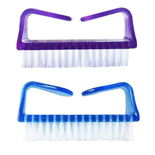 Leline's Handle Grip Nail Brush 2-Piece Set - Soft Bristle Dirt Remover