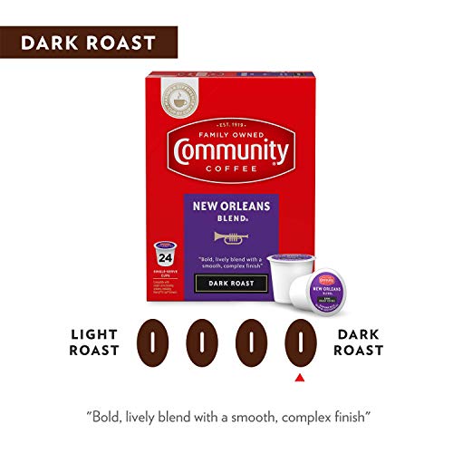 Community Coffee New Orleans Blend Coffee Pods, Dark Roast, 72 Count