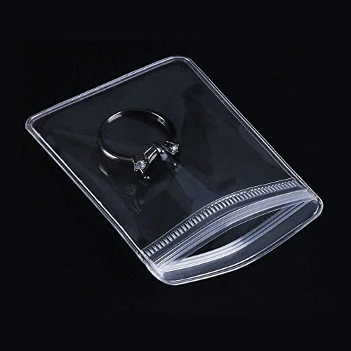 NATX 100 Clear PVC Zip Lock Jewelry Bags - Airtight Organizers