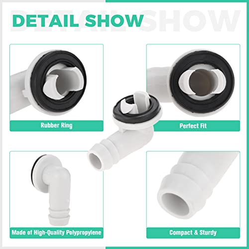 4PCS PVC Air Conditioner Drain Hose Connector Elbow 0.6 inch/15mm - Durable & Leakproof