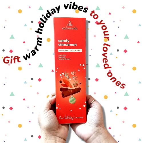 Christmas Cinnamon Incense Sticks - Spicy Sweet Holiday Aromatherapy - 80 Pack