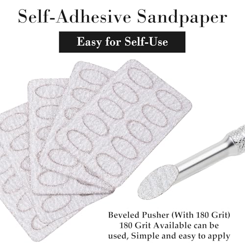 SmallCat Stainless Steel Cuticle Pusher with 180 Grit Nail Files