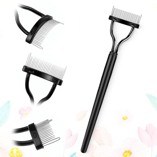 Yuomeaz 2 PCS Metal Eyelash Comb Separator - Foldable Mascara Tool