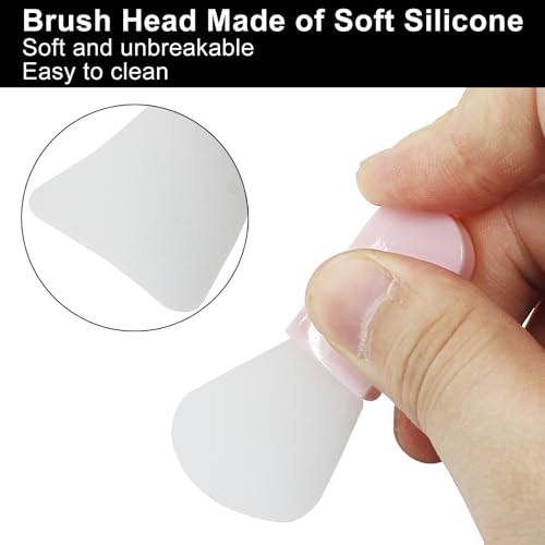 Silicone Face Mask Brush Set 3PCS - Pink Makeup Spatula for Facial Mud