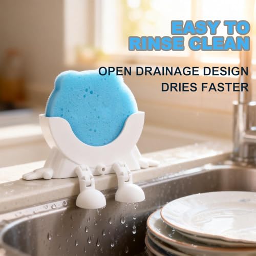 Black Hanging Sponge Holder with Drainage for Kitchen Sink - ZUIITVPC
