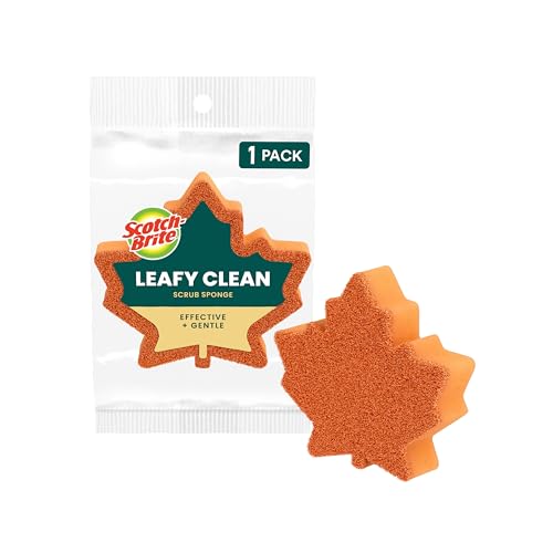 Scotch-Brite Leafy Clean Scrub Sponge - Two-Sided Kitchen Sponge