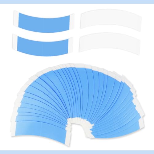 Tenalleys 36pcs Double Sided Blue Wig Tape Strips for Lace Wigs & Toupees