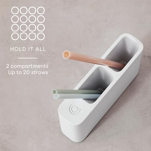 YouCopia SipStation Straw Holder - 20 Straw Capacity Organizer