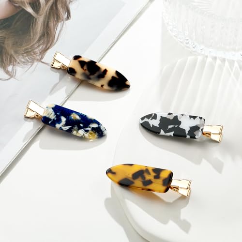 8 Pcs No Bend Creaseless Hair Clips for Makeup and Hairstyling