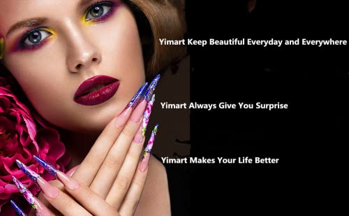 Yimart 300pcs Acrylic Stiletto Nail Tips Refill Size #5 #6 Clear