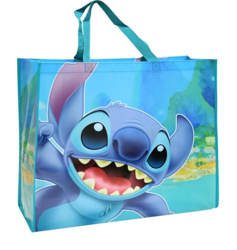Disney Stitch Extra Large 26" Reusable Tote Bag - Eco-Friendly Storage