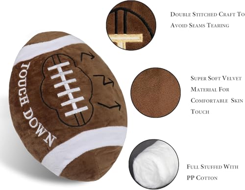 GiftExpress 12-Inch Plush Football Throw Pillow - Soft Stuffed Sports Toy
