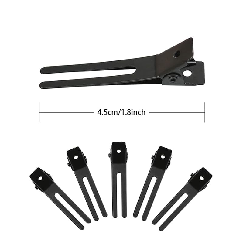 Metal Double Prong Curl Clips 1.8 Inch Alligator Hair Clips 26 Pcs