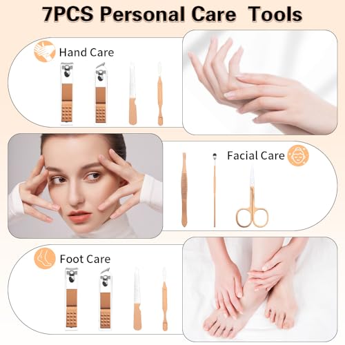 Nail Clipper Set 7-Piece Manicure and Pedicure Travel Grooming Kit