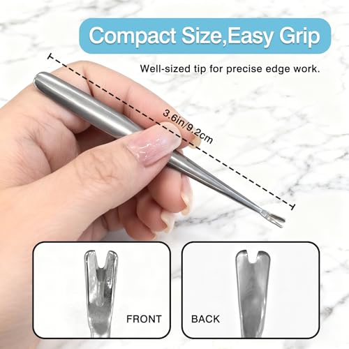 5-Piece Stainless Steel Cuticle Pusher & Manicure Tool Set