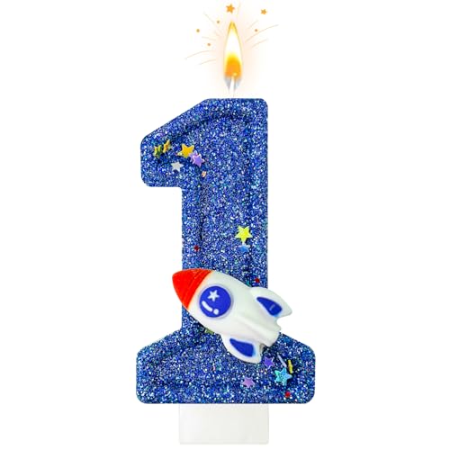 Astronaut Birthday Candle - Space-Themed Cake Topper for Boys