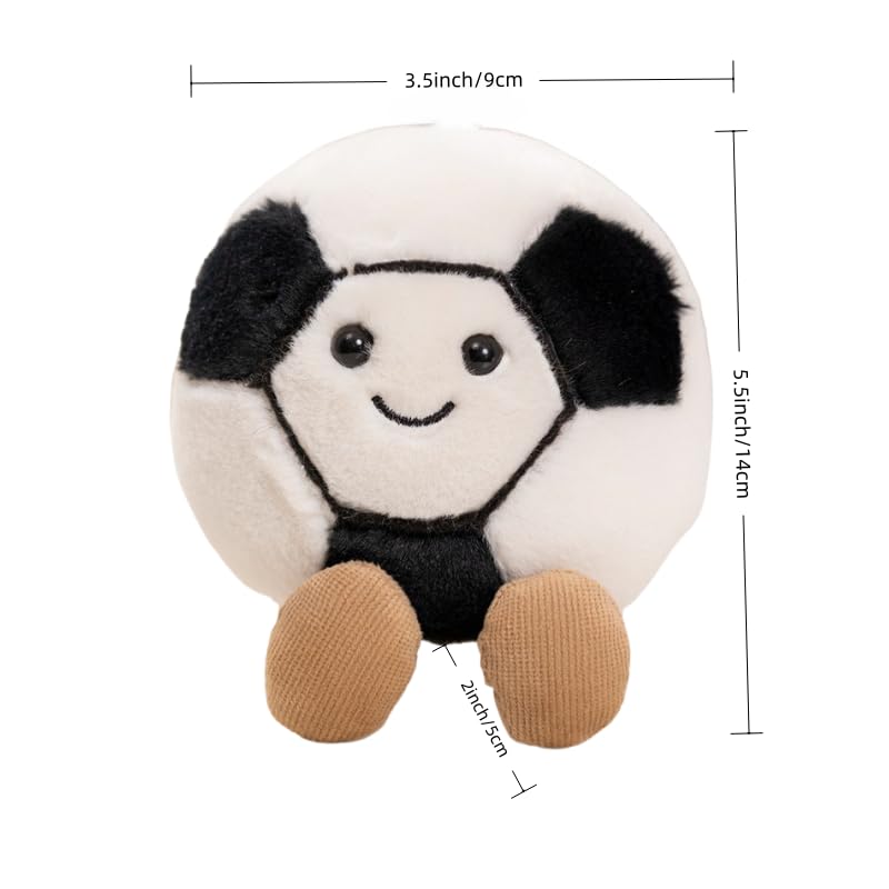 Mini Plush Football Toy - 5.5 Inch Soft Sports Ball for Kids & Decor - Football