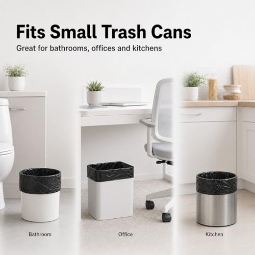Eco-Friendly 4 Gallon Heavy Duty Trash Bags, 105 Count