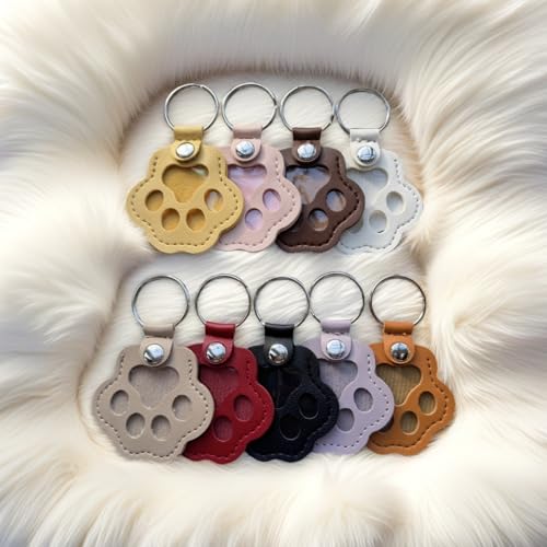 3 Pcs Paw Print Keychain Set for Pet Hair Keepsake Gift