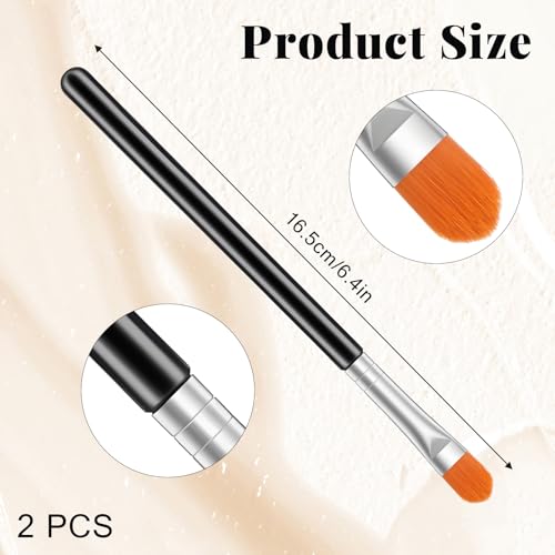 Xyembu Precision Concealer & Eye Shadow Makeup Brush Set, 2-Piece