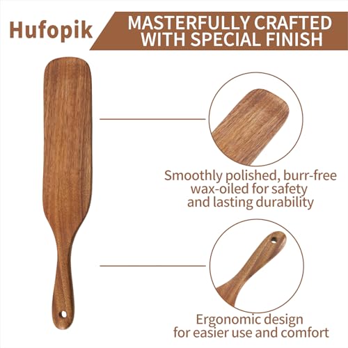 Hufopik Teak Wood Mattress Lifter Tool, 13.4 x 2.7 Inch Bed Sheet Tucker