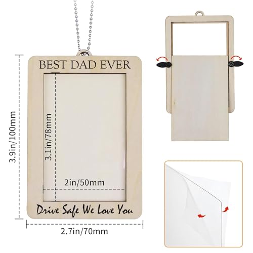 Personalized Wooden Car Photo Frame - Drive Safe We Love You