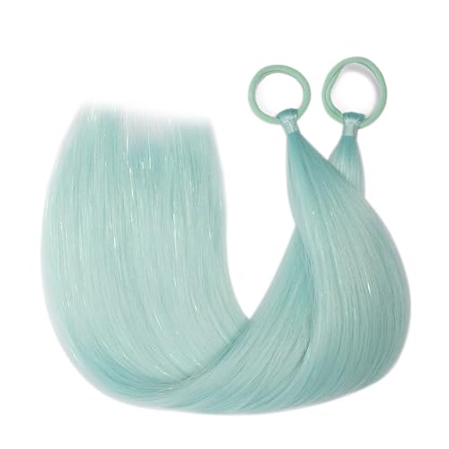 TASHEEMA 20-Inch Ice Green Hair Extensions with Tinsel for Braids