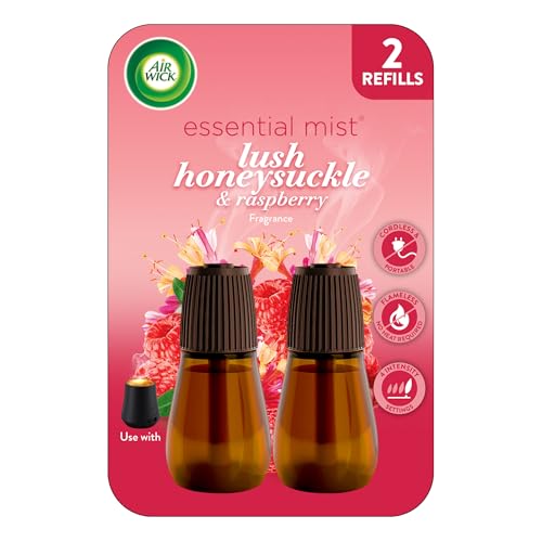 Air Wick Essential Mist Diffuser Refill Almond / 0.67 Fl Oz Pack of 2 - Lush Honeysuckle & Raspberry Scent