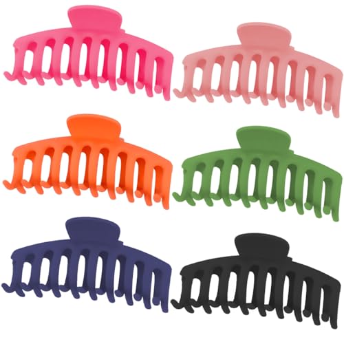 AOPRIE Large Hair Claw Clips 6 Pack for Thick and Thin Hair