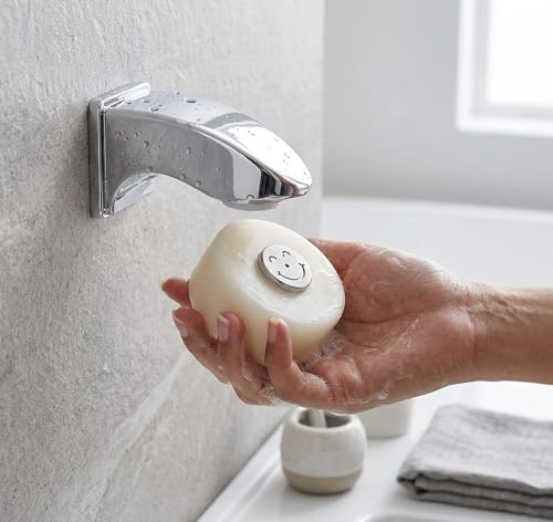 LENITH Magnetic Soap Holder - Stylish Silver Design for Dry Storage