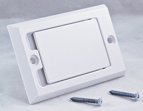 Hayden Central Vacuum Wall Inlet - White Square Low Voltage Valve