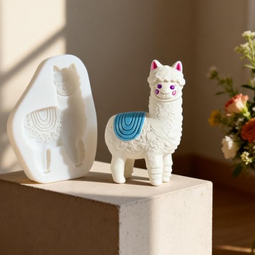 3D Alpaca Silicone Fondant Mold for Cake Decorating & Crafts