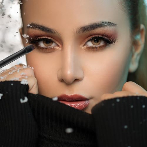 Styquenzer 8 Pcs Eyeliner Brush Set - Angled, Flat & Fine Point Eye Brushes