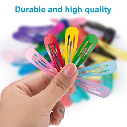 BetyBedy 60 Pcs 2 Inch Non-Slip Metal Hair Barrettes Assorted Colors