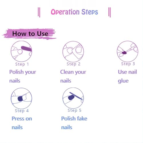 ANDGING Almond White Press On Nails Short French Tip Fake Nails with 3D Bow Flower