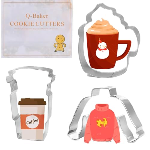 Large Coffee Mug Cookie Cutter for Christmas Thanksgiving Winter Baking