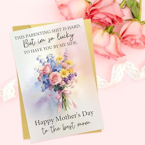 Floral Mother's Day Card for Wife - I'm So Lucky to Have You