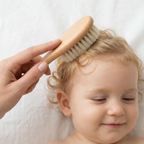360 Curved Wave Brush for Men - Natural Boar Bristle Hard Palm Brush